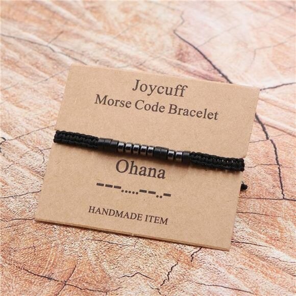 Morse Code Bracelets for Women Men Gifts for Her Him Mom Dad Daughter Sister - Picture 5 of 6